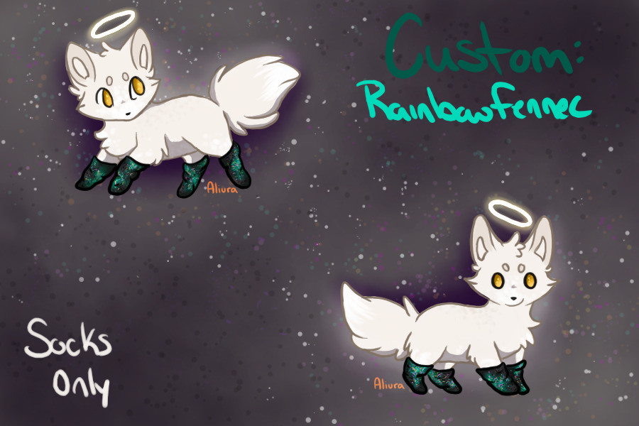 Pelt custom: RainbowFennec socks