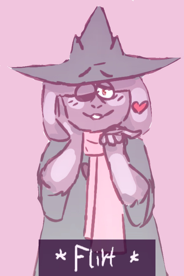 You command Ralsei to flirt with the enemy!