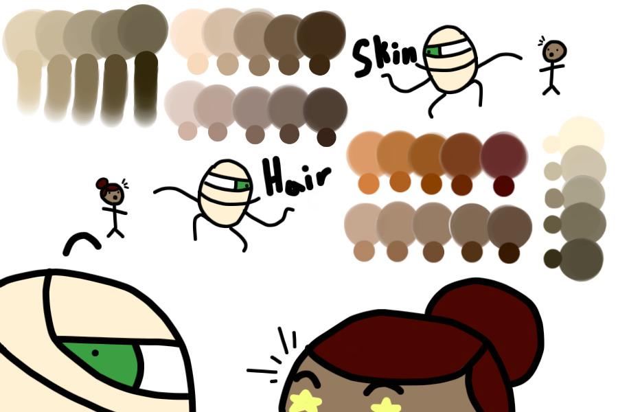 Random Doodle #1 - Skin and Hair