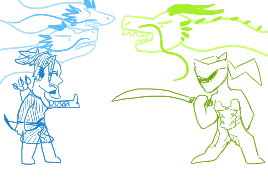 dragon battle re sketch