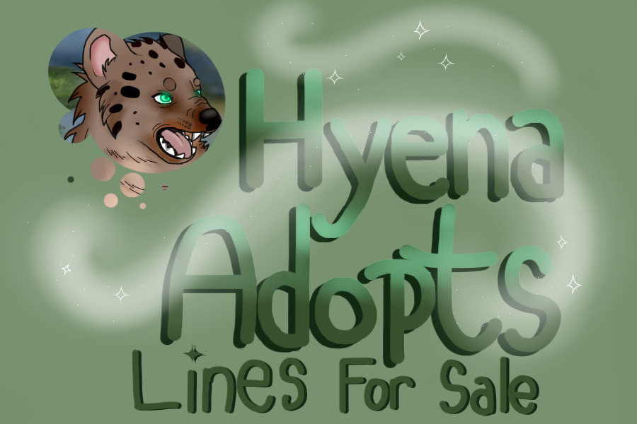 Official Hyena ADOPTS LINES FOR SALE