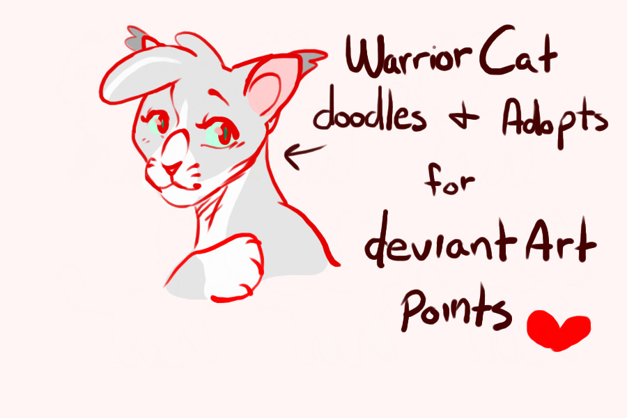 Warrior cat doodles + adopts for dA points