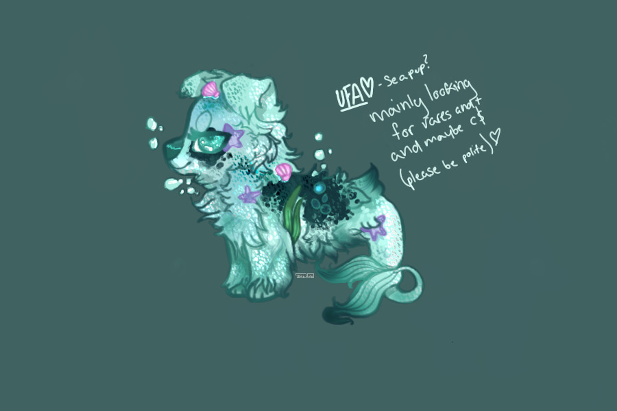 Sea pup up for auction ONLY OPEN 2-hours
