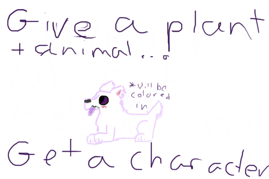 Pick a plant (and animal,) get a character! <3