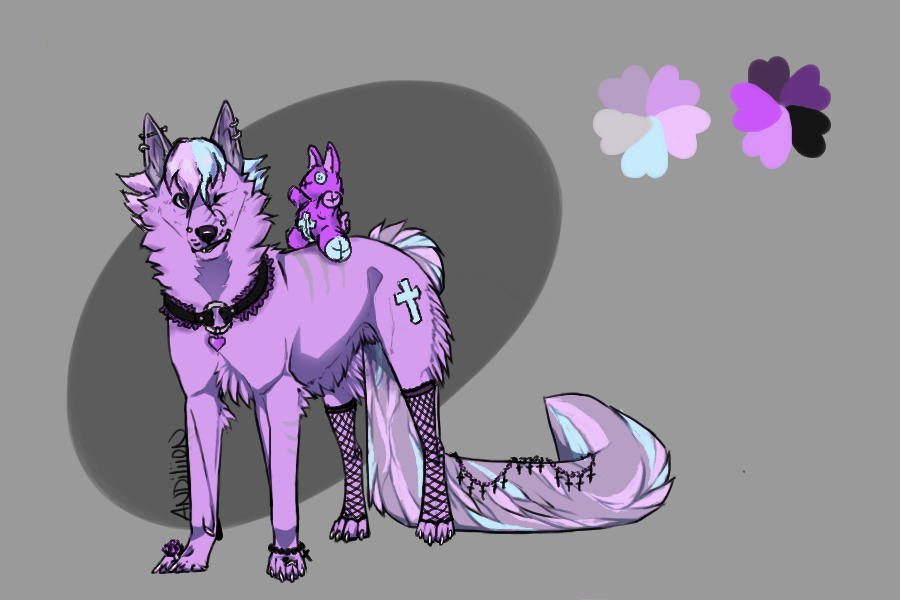 Pastel goth doggo