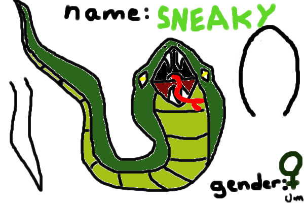 Simple green snake