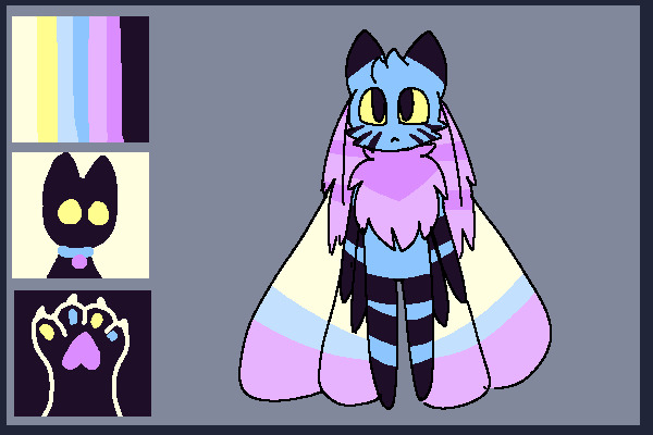 a fluffy moth cat kid