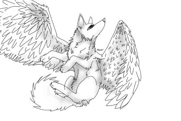 Winged Wolf/ Angel (PLEASE MOVE TO EDITABLE)