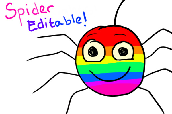 LGBT spider editable!