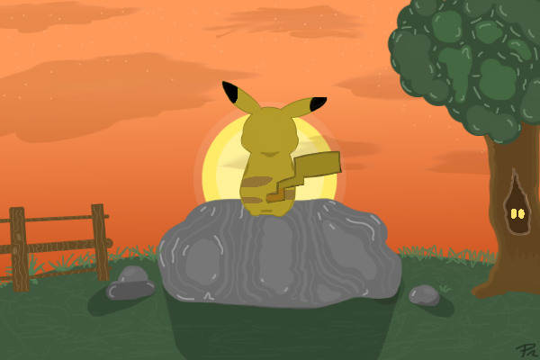 Pikachu Sunset