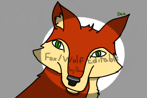 Fox/Wolf Editable