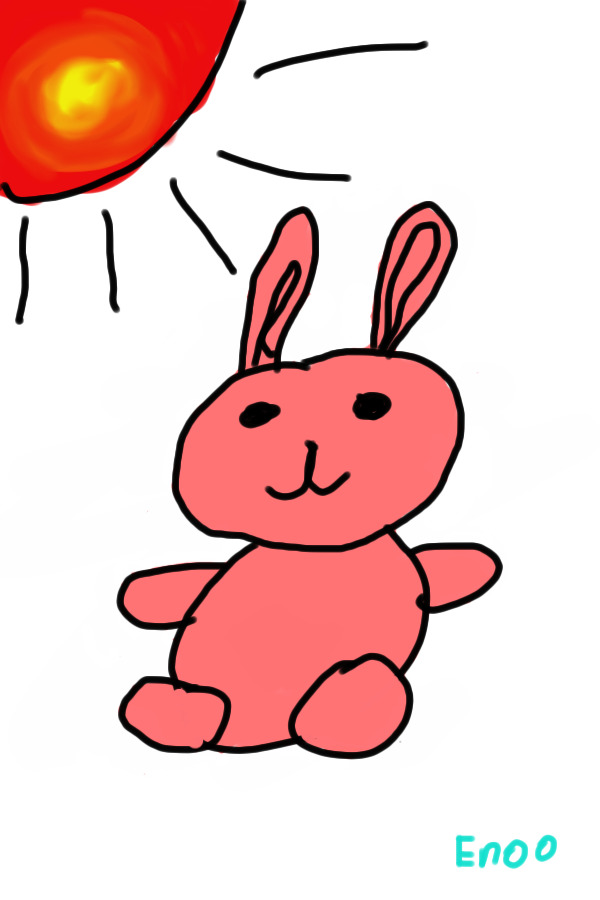 pink bunny editable