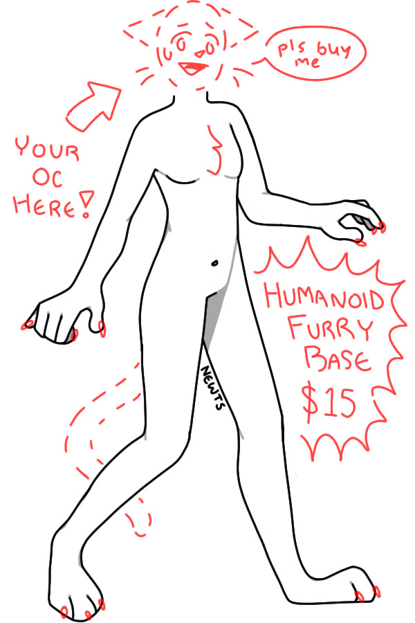 humanoid furry base for sale