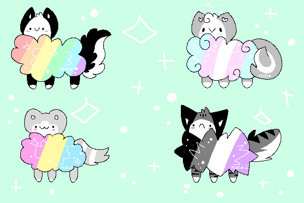 fluffy boi and frends