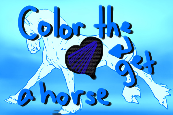 COLOR THE HEART GET A HORSE BY #FRIESIAN