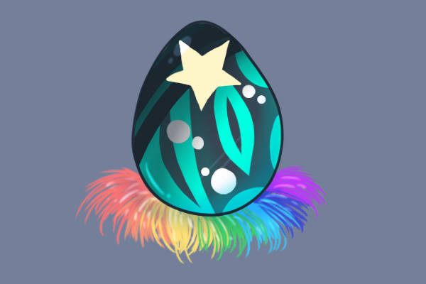 Guppy Egg 1 - neon stars