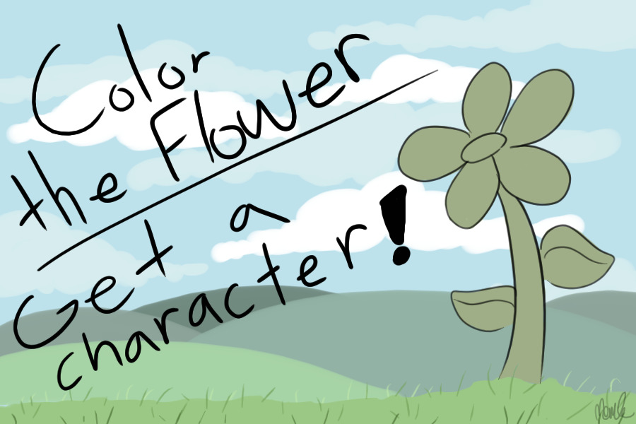 Color the Flower, Get a Character!