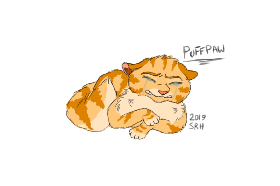 Puffpaw, crying (as per usual)