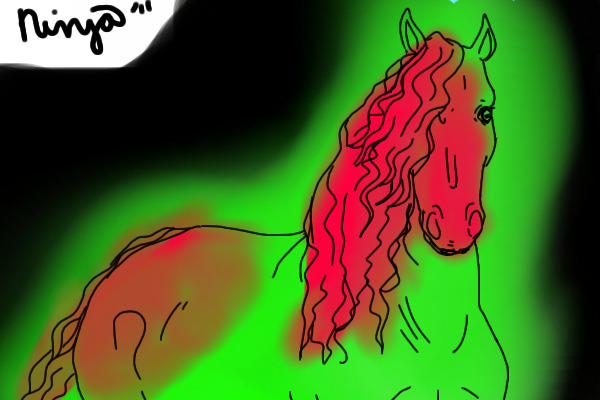 glowing friesian