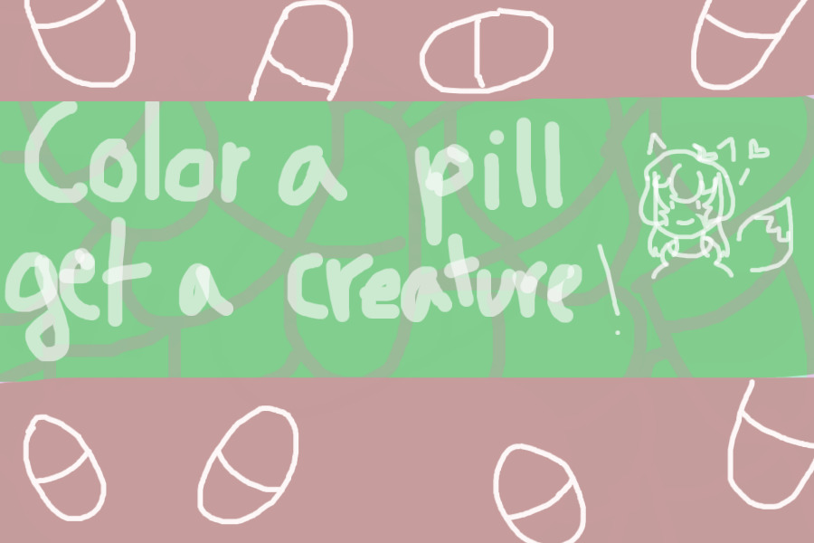 Color a pill: get a creature!