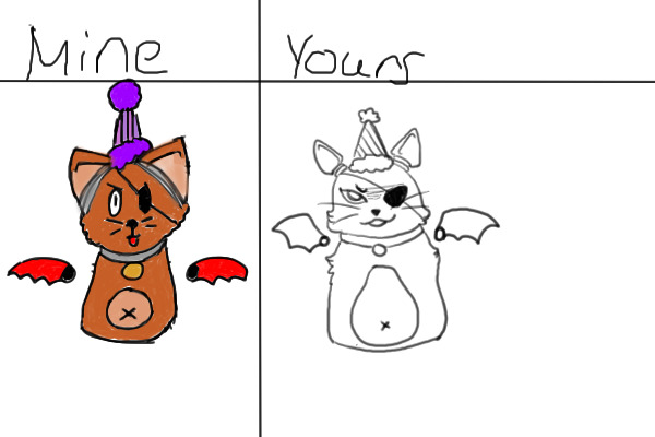 mine vs yours - spooky kitty robot