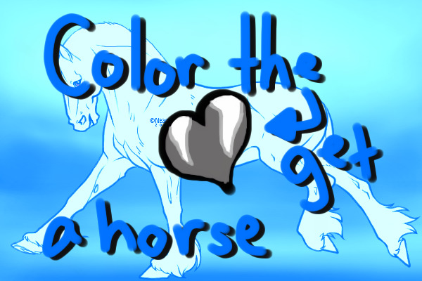 Color the heart get a horse