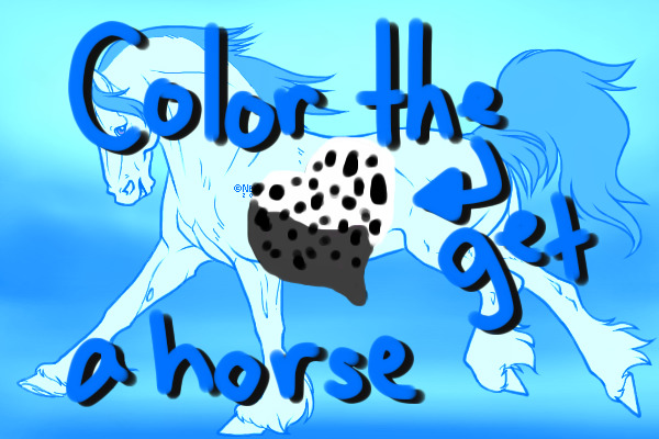 Color the heart get a horse