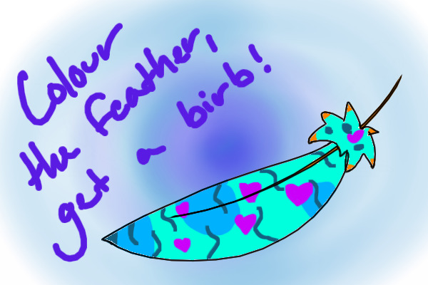coloured in feather