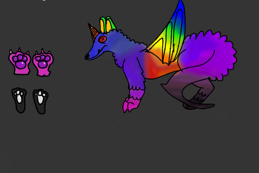 Wolfon adopt #1 Rainbow wonder