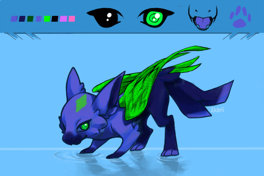 FoxGlove (Reed’s Pet dragon) (colored in)