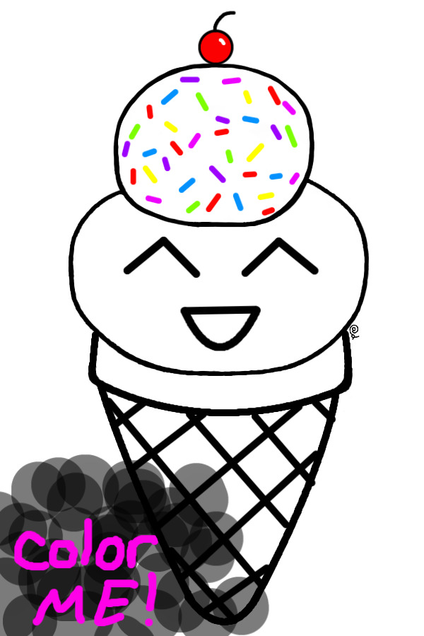 'Editable" Ice Cream Cone