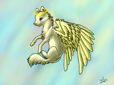 Light yellow Angel wolf