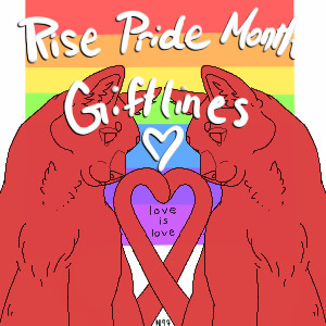 rise pride month pixel gift lines