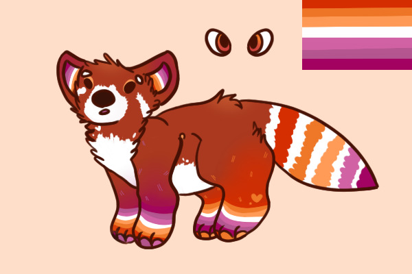 pride #2 - lesbian red panda!!