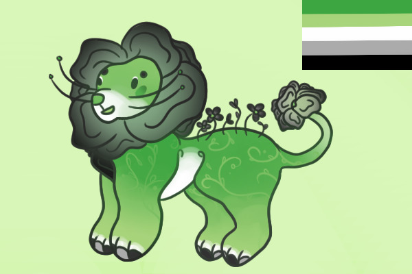 pride adopt #3 - aromantic lion!!