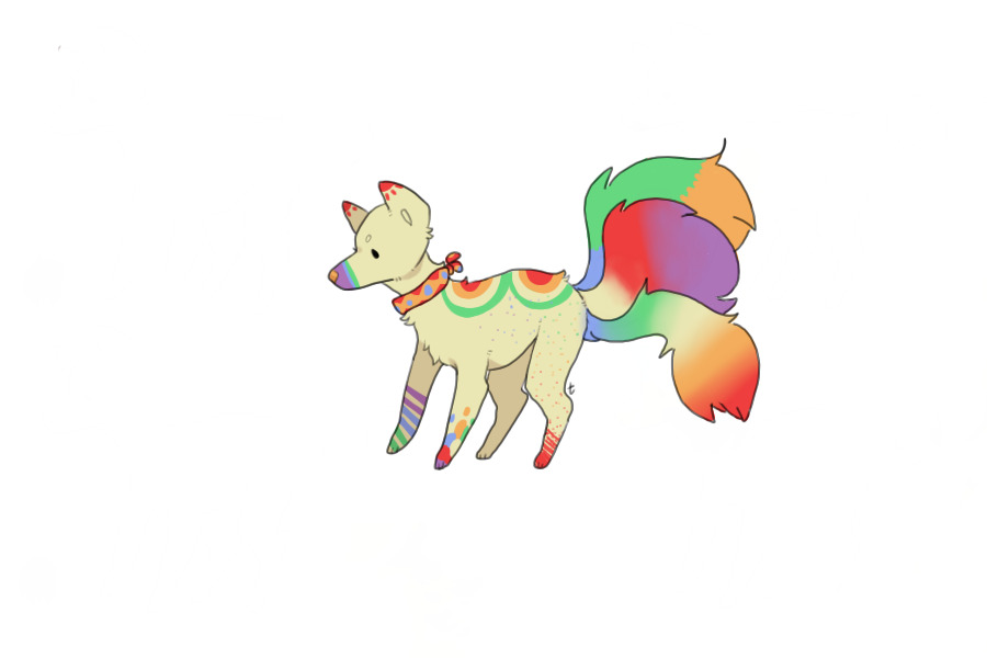 Custom pride flag dog #5