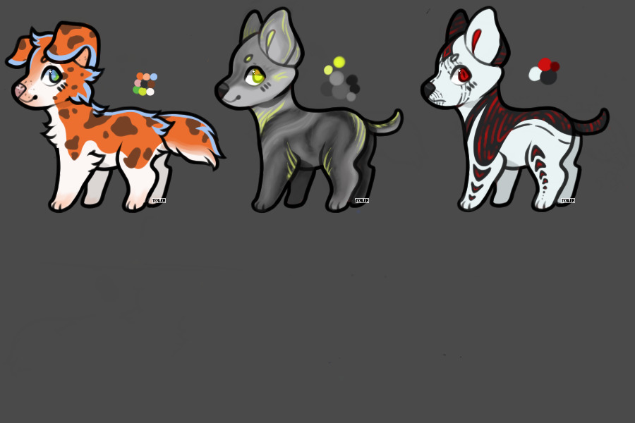 Colored in puppies #1