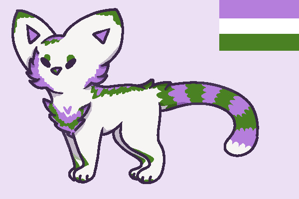 pride adopt #8 - genderqueer cat!!