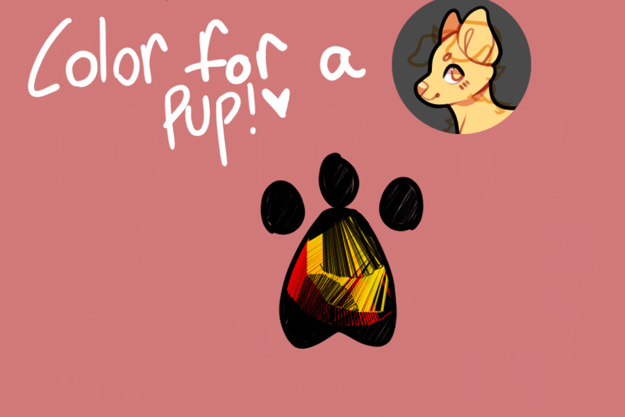 Color a paw get a puppy