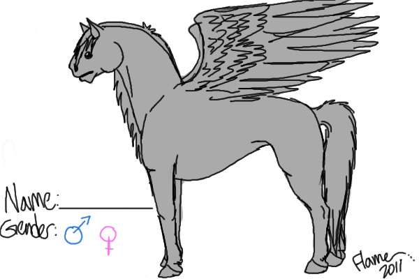 another horse lineart