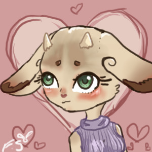 cute goat girl editable avatar