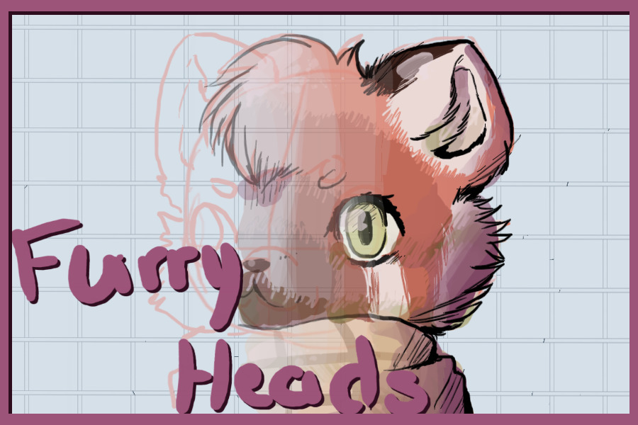 How to draw a furry Head