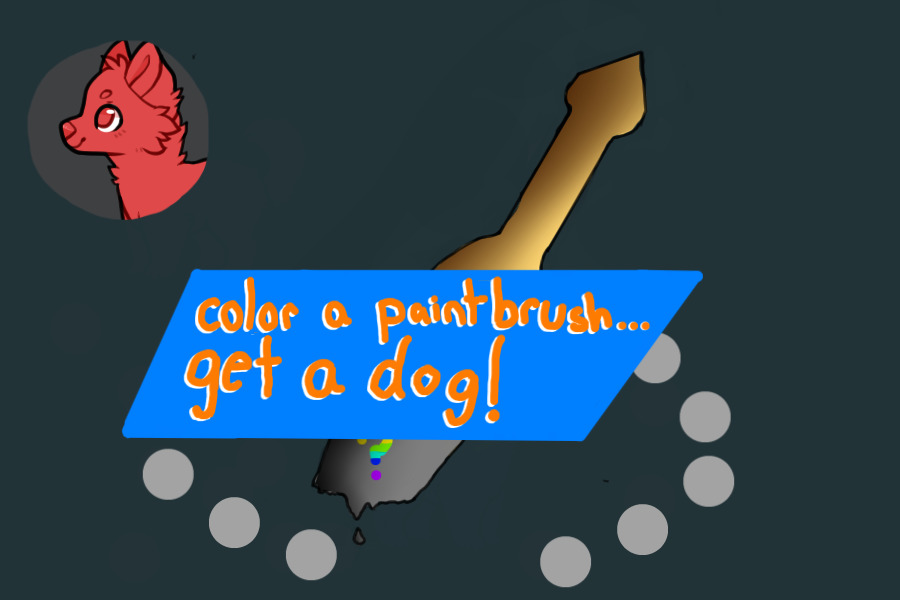 Color a paintbrush, get a dog!