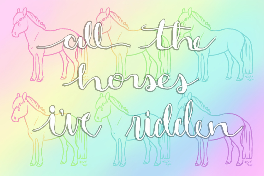 all the horses ive ridden