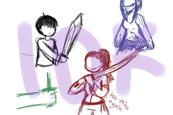 human practicing + blade practice i guess?