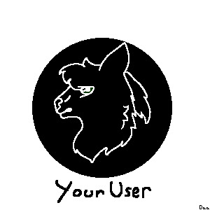 editable wolf/dog avatar