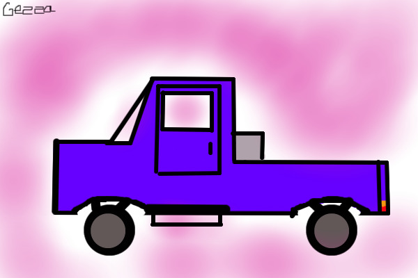 Purple-ish Pickup Truck