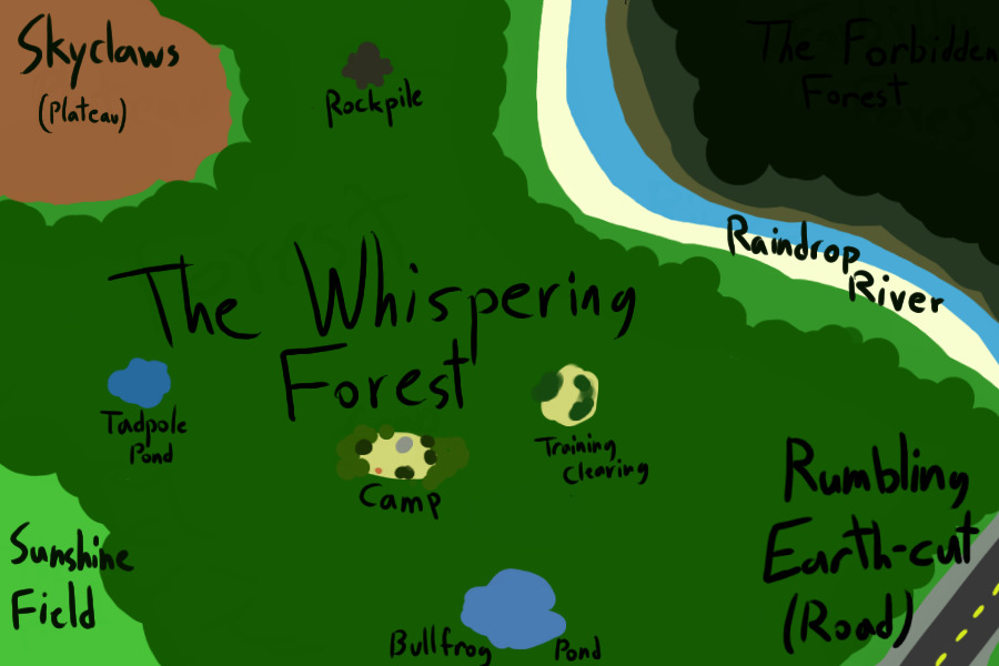 Whispering Woods Bowlcats Colony Map