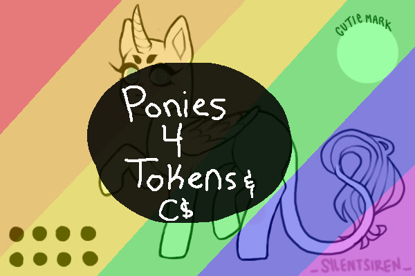 Ponies 4 Tokens + C$