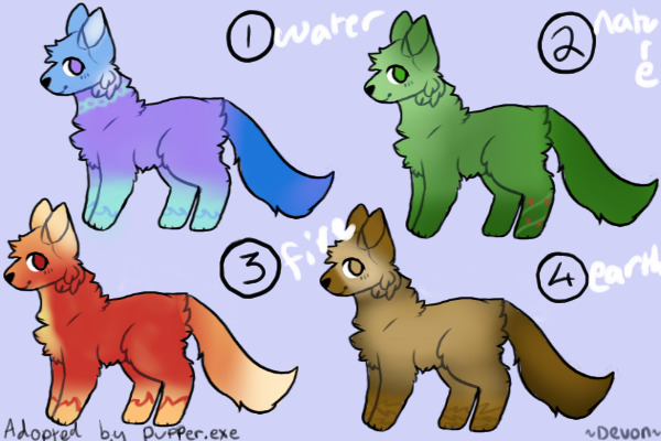 Elemental Adopts!!!! ALL CLAIMED